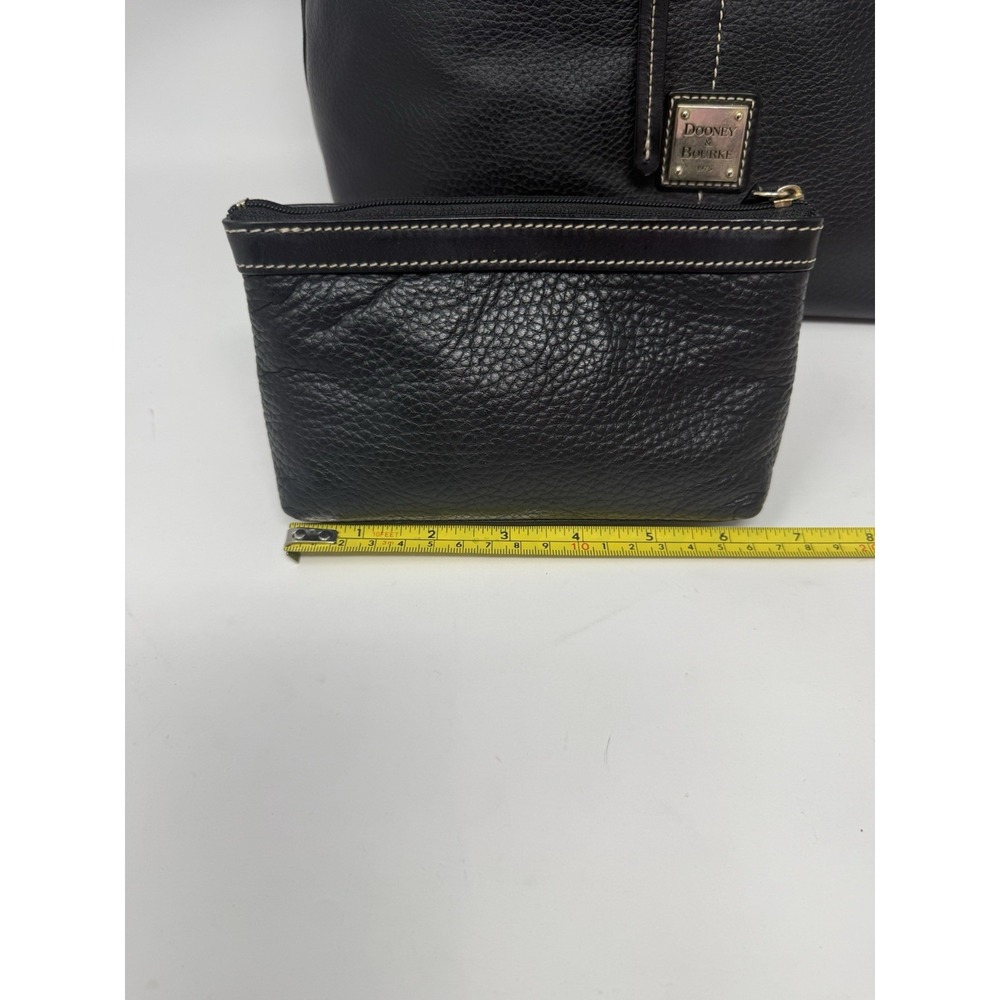 DOONEY & BOURKE Pebble Grain Double Pocket Satchel - Black - Picture 8 of 14